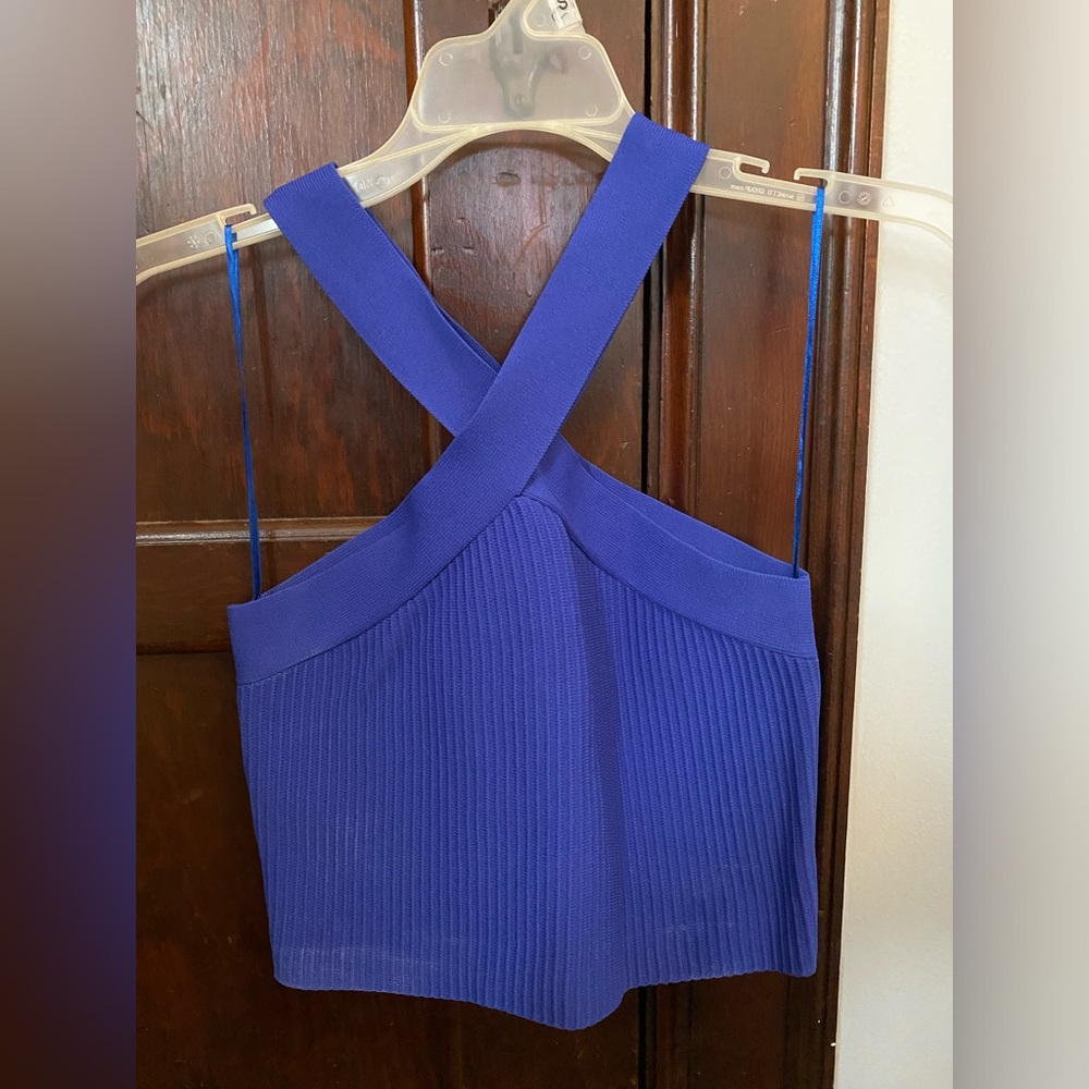 Emerald Blue Halter Tank Top